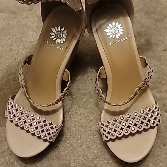 Yellow Box Wedge Sandals - Picture 3 of 8